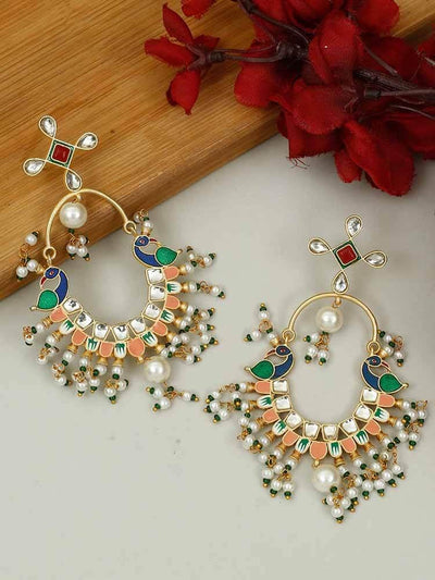 earrings - Bling Bag Neon Orange Rahi Dangler Earrings