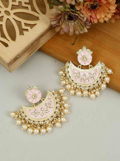 earrings - Bling Bag Neon Pink Kalpesh Chaandbali Earrings