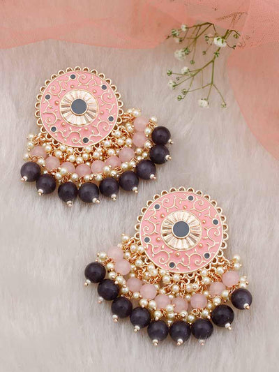 Neon Pink Mansi Designer Earrings - Bling Bag