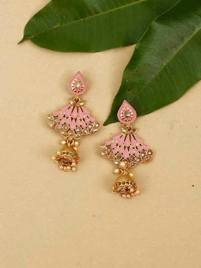 earrings - Bling Bag Neon Pink Nitara Jhumki Earrings