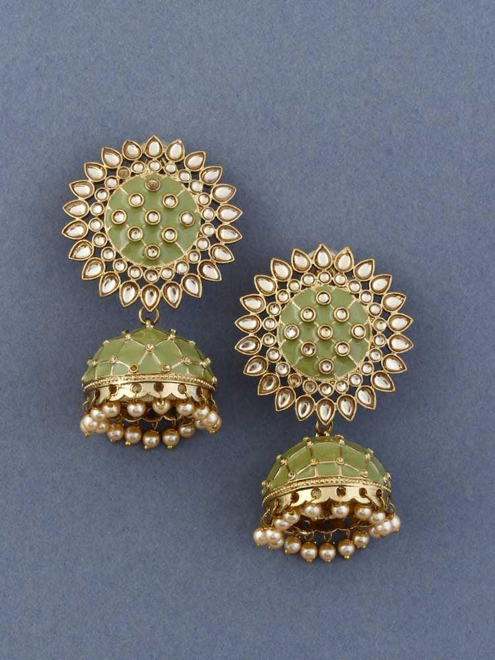 Olive Suraj Jhumkis - Bling Bag