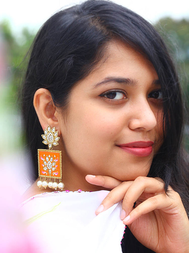 Orange Kalavati Studs