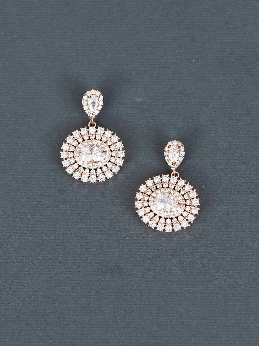 earrings - Bling Bag Rose gold Oda Zirconia Dangler