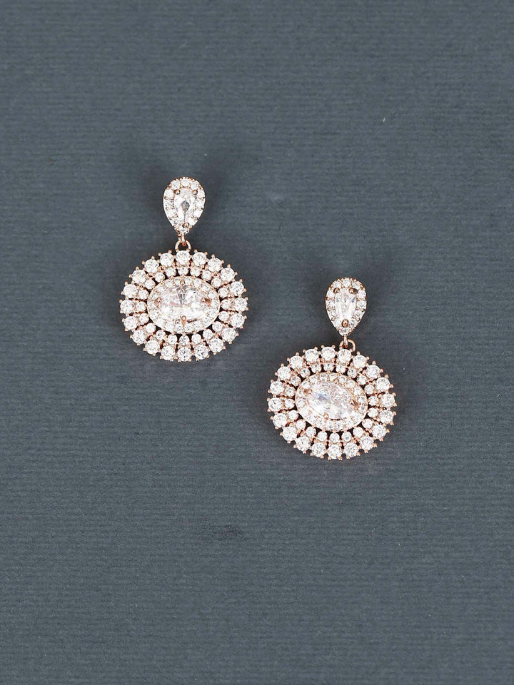 earrings - Bling Bag Rose gold Oda Zirconia Dangler