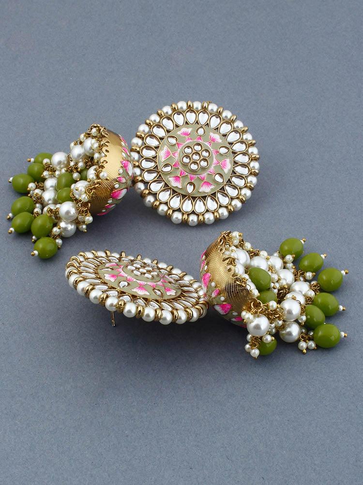 Olive Kritika Jhumkis - Bling Bag