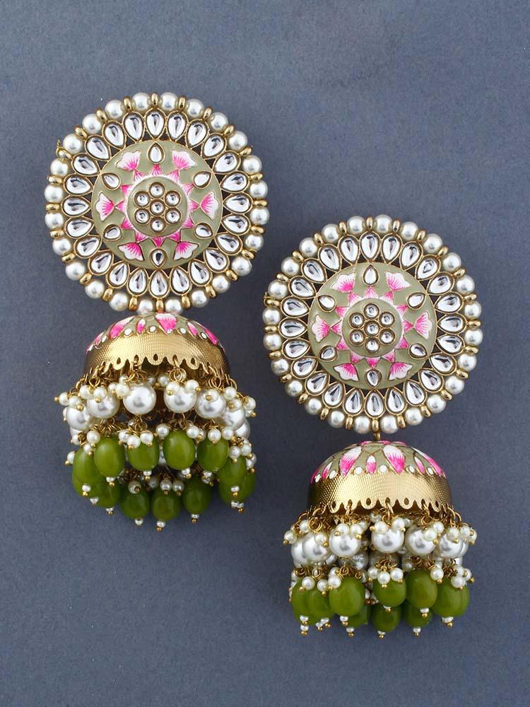 Olive Kritika Jhumkis - Bling Bag