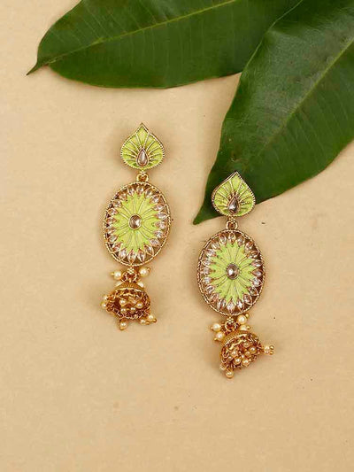 earrings - Bling Bag Olive Noor Jhumki Earrings