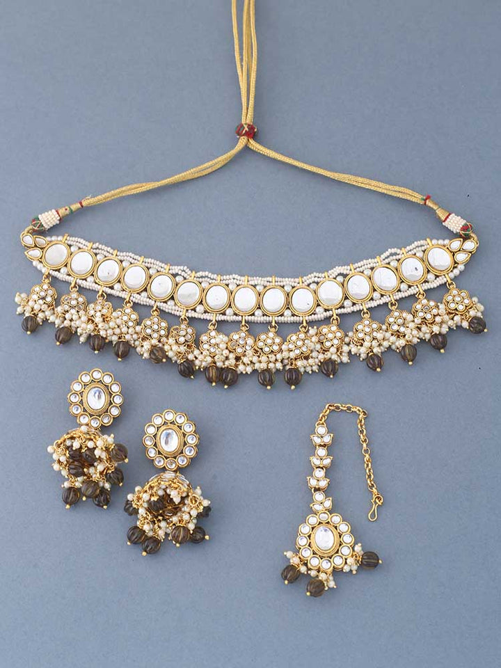 Olive Pradyut Jewellery Set