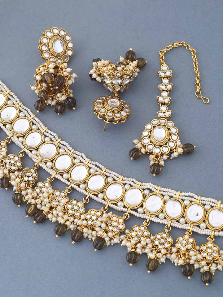 Olive Pradyut Jewellery Set
