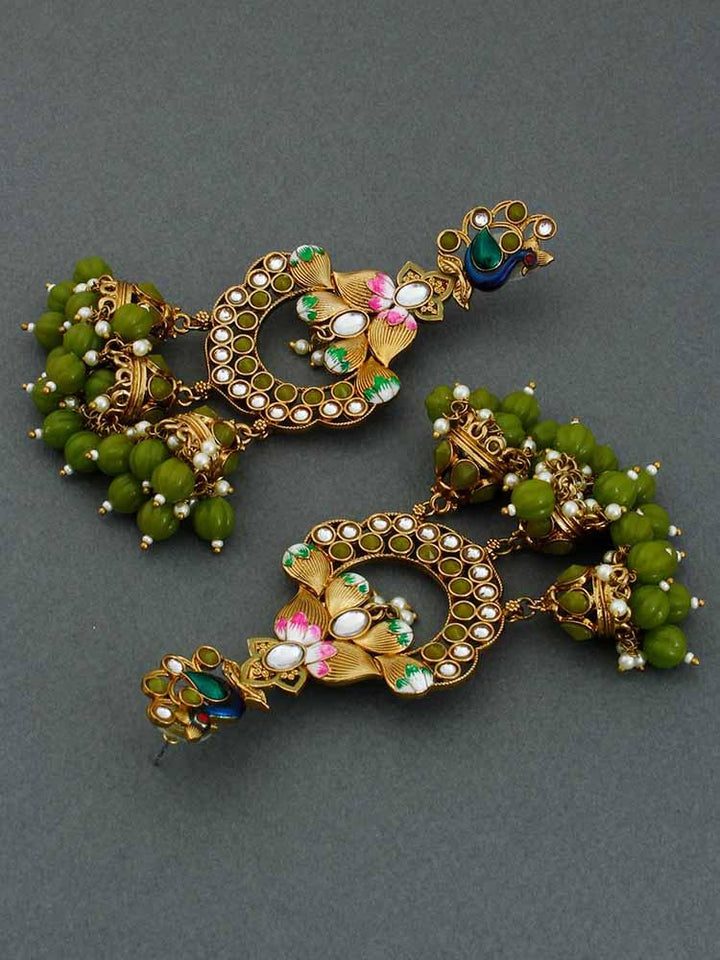 Olive Vrishank Jhumkis - Bling Bag