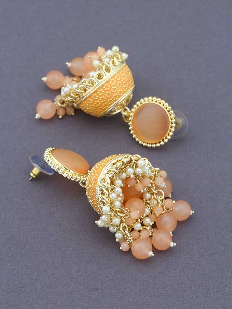 Orange Soraya Jhumkis