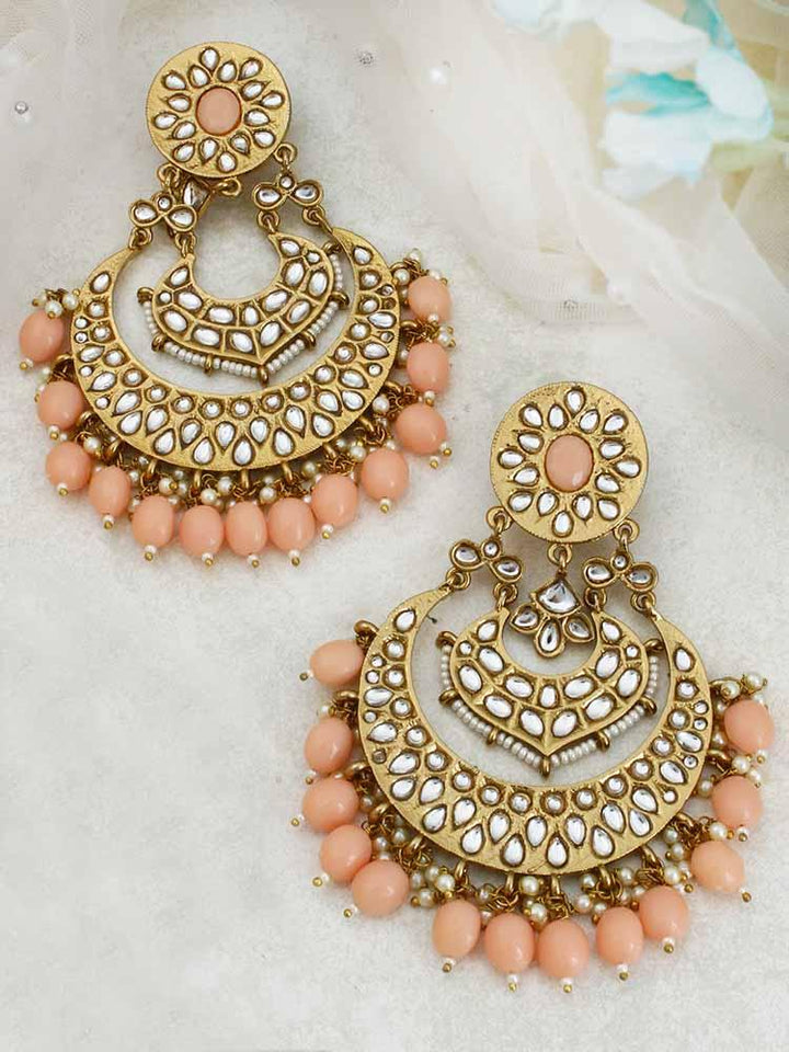 Peach Bhoomi Chandbalis - Bling Bag
