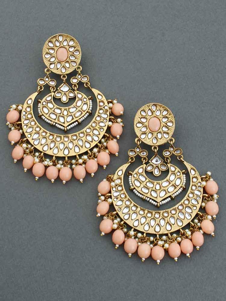 Peach Bhoomi Chandbalis - Bling Bag