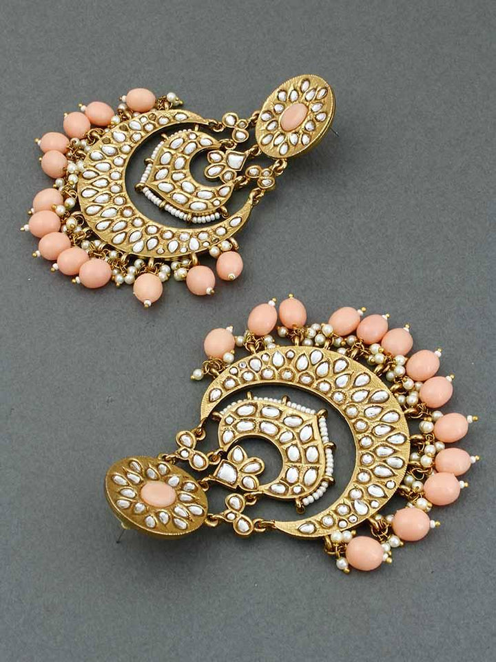 Peach Bhoomi Chandbalis - Bling Bag