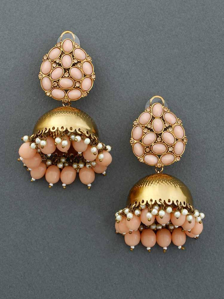 Peach Bubble Jhumkis - Bling Bag