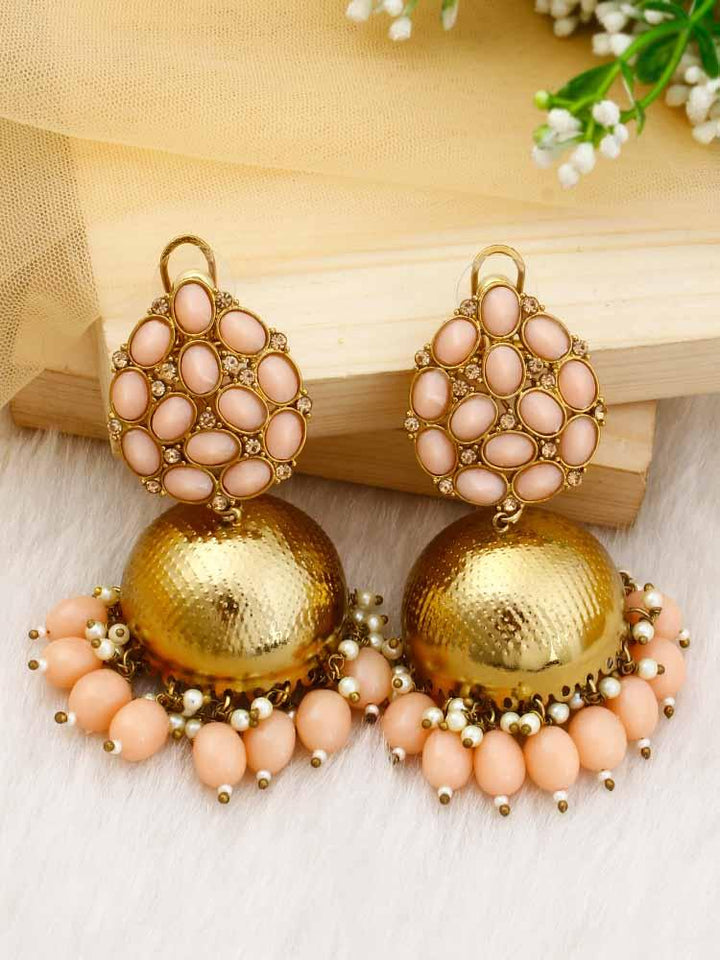 Peach Bubble Jhumkis - Bling Bag