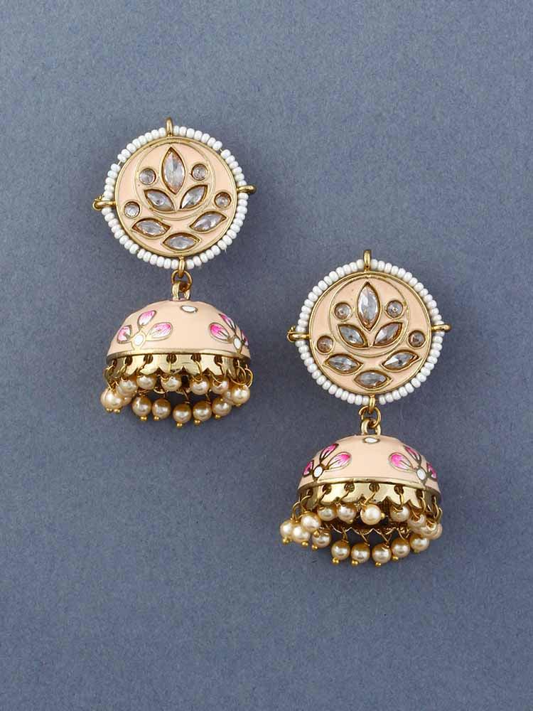 Peach Havisha Jhumkis - Bling Bag