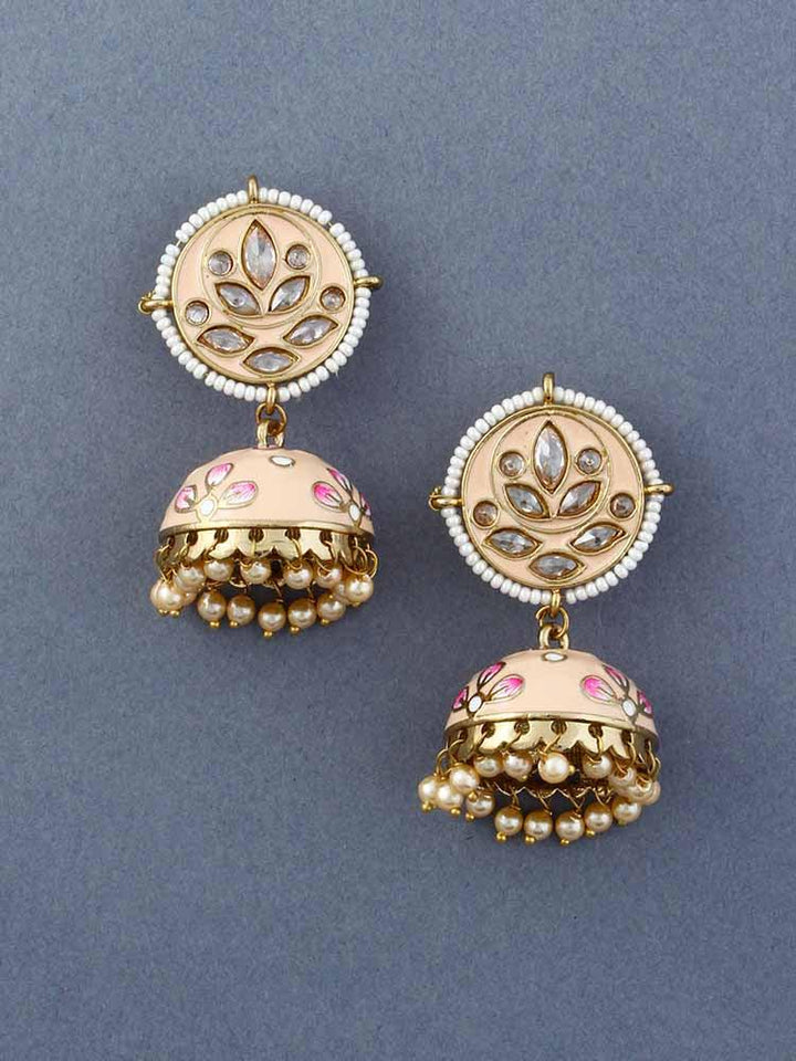 Peach Havisha Jhumkis - Bling Bag