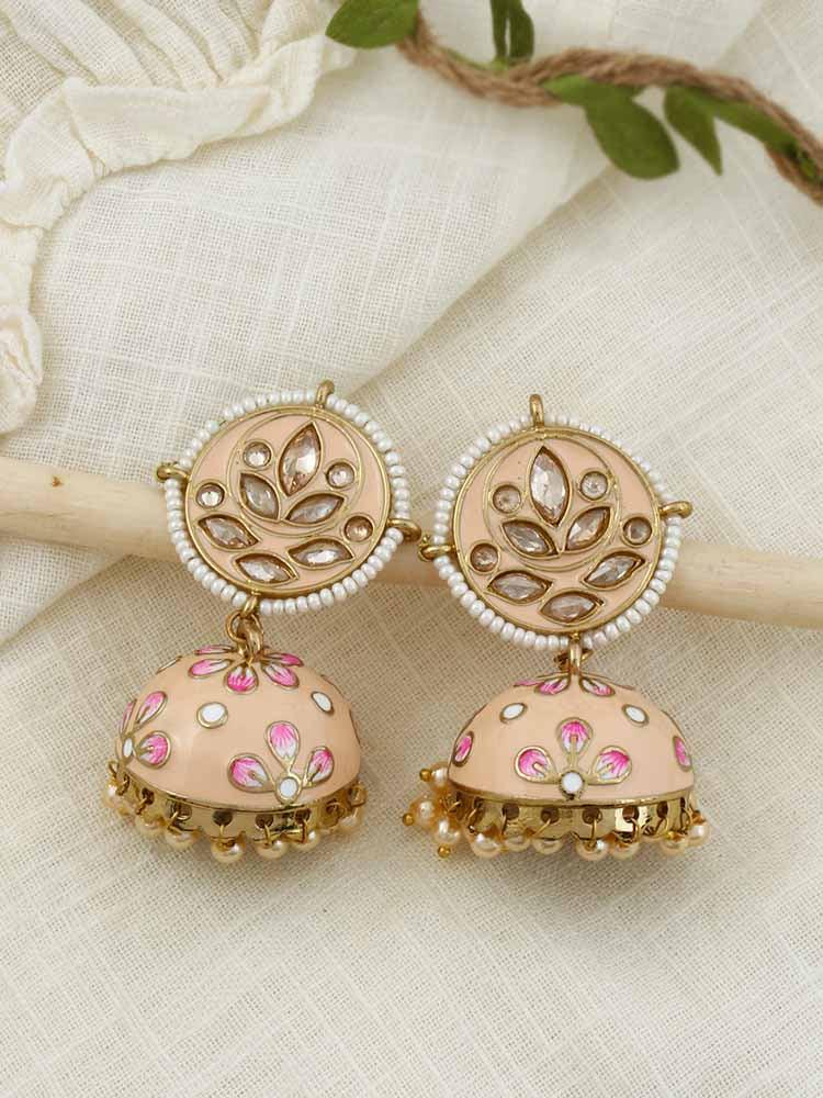 Peach Havisha Jhumkis - Bling Bag