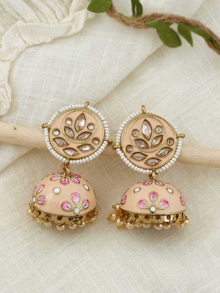 Peach Havisha Jhumkis - Bling Bag
