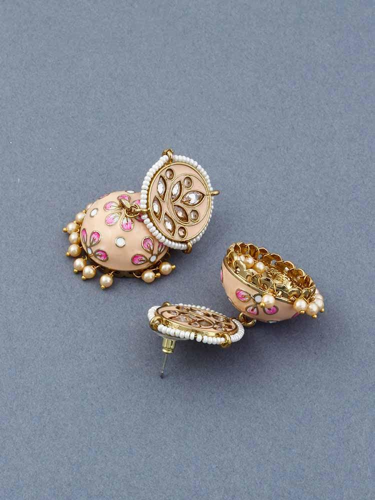 Peach Havisha Jhumkis - Bling Bag