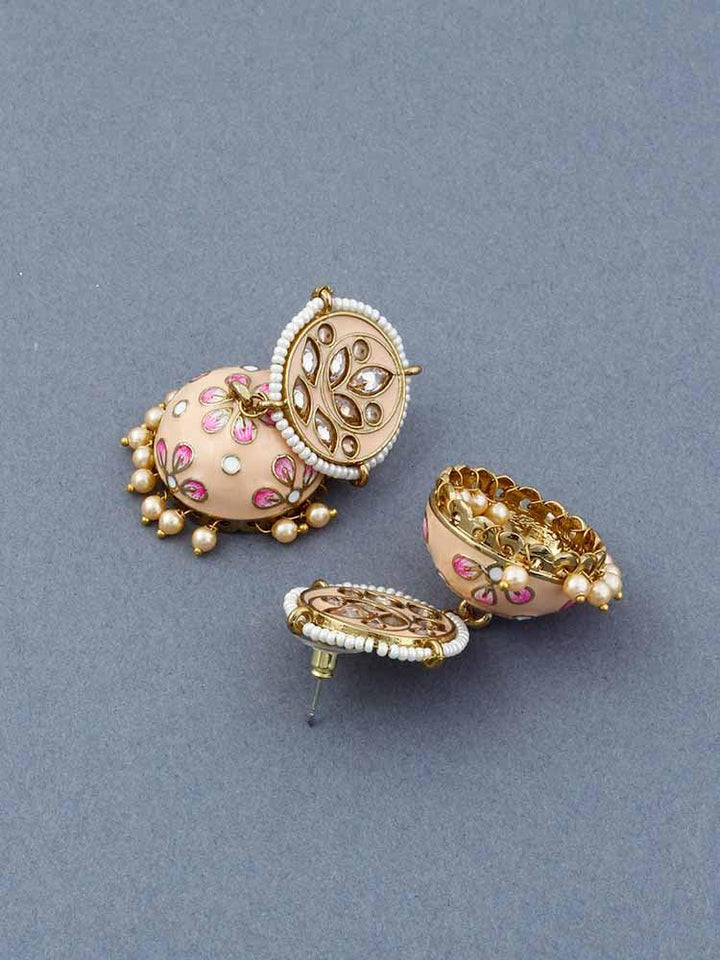 Peach Havisha Jhumkis - Bling Bag