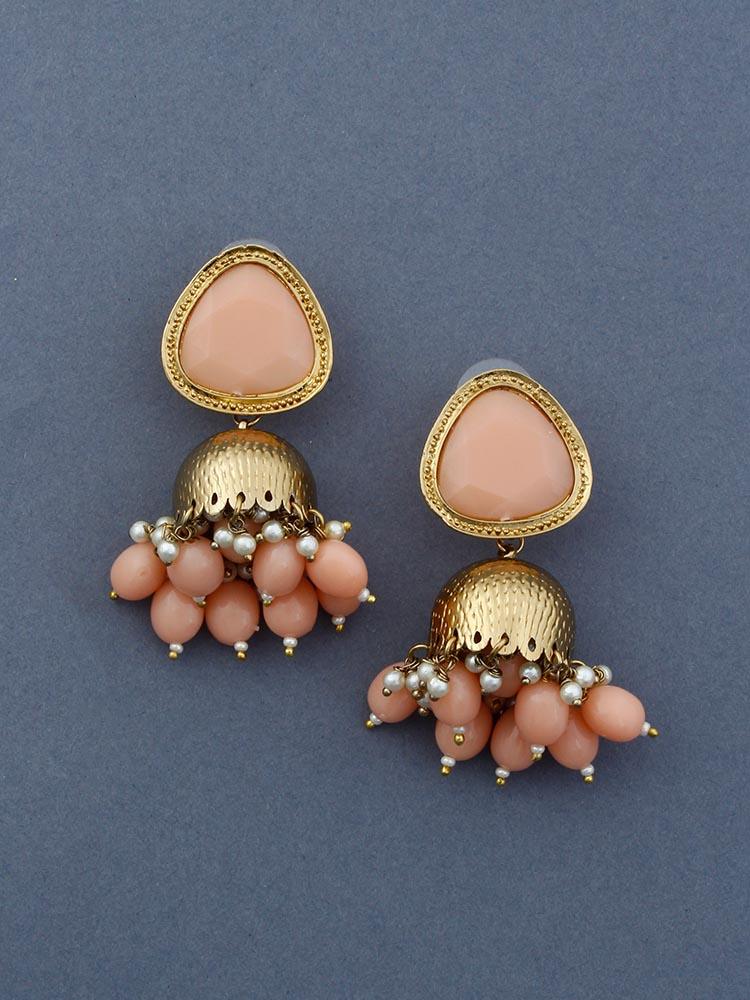 Peach Mini Shesha Jhumkis - Bling Bag
