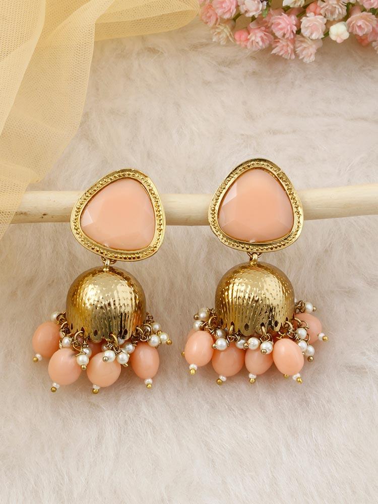 Peach Mini Shesha Jhumkis - Bling Bag