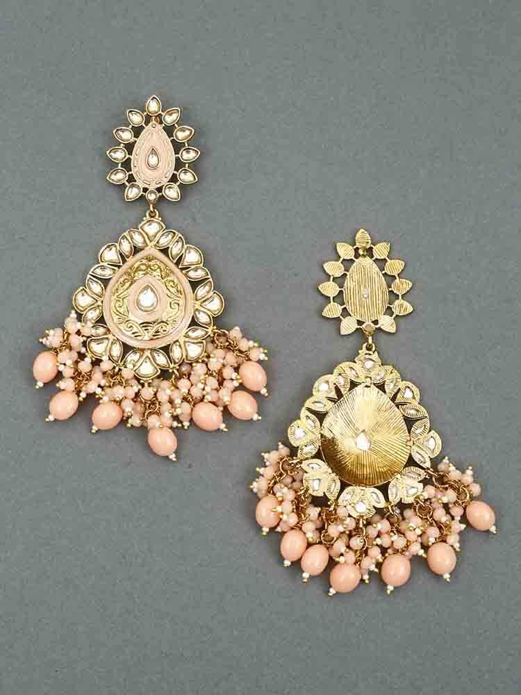 earrings - Bling Bag Peach Aaritra Designer Earrings