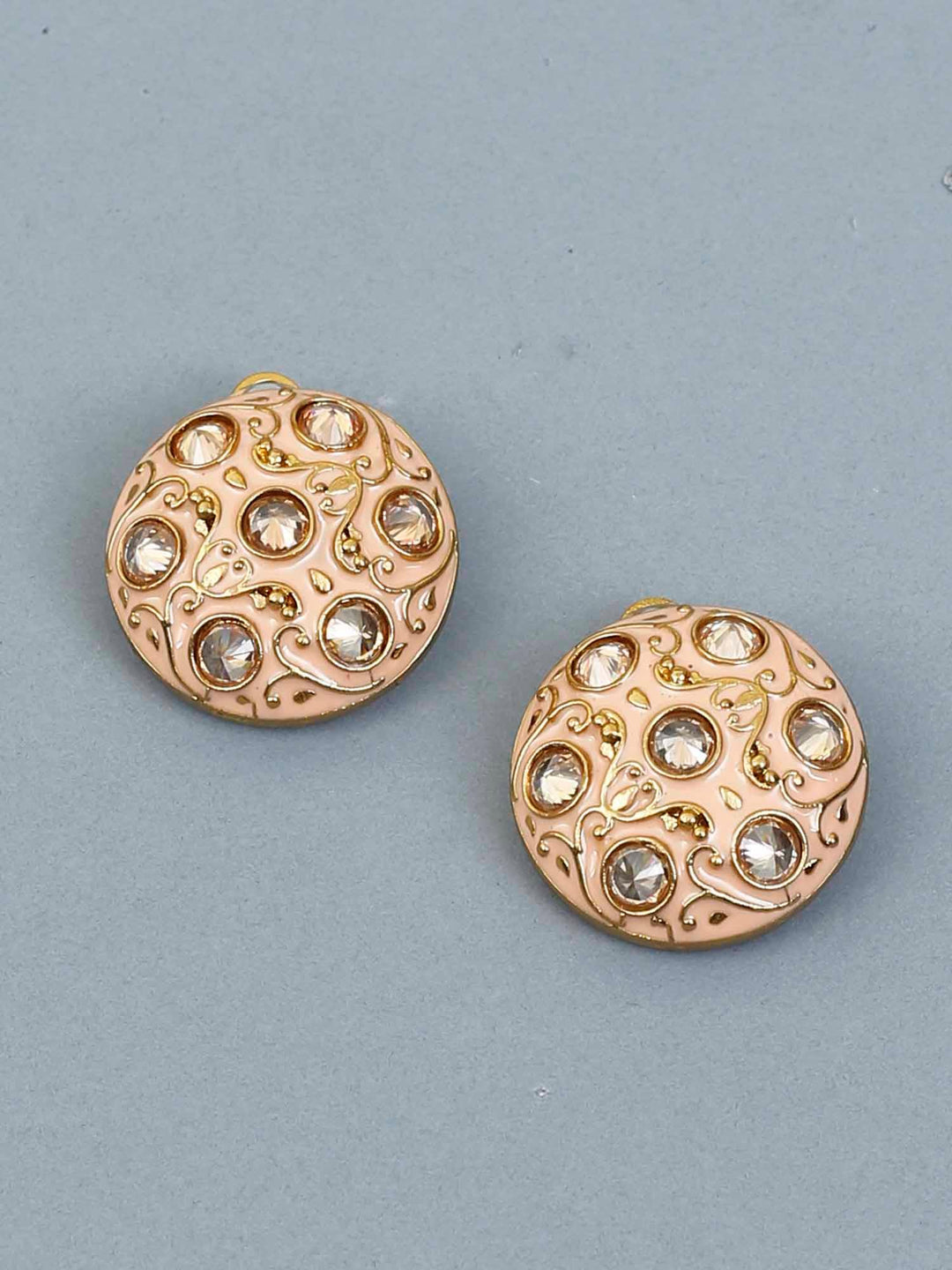 earrings - Bling Bag Peach Astra Designer Studs