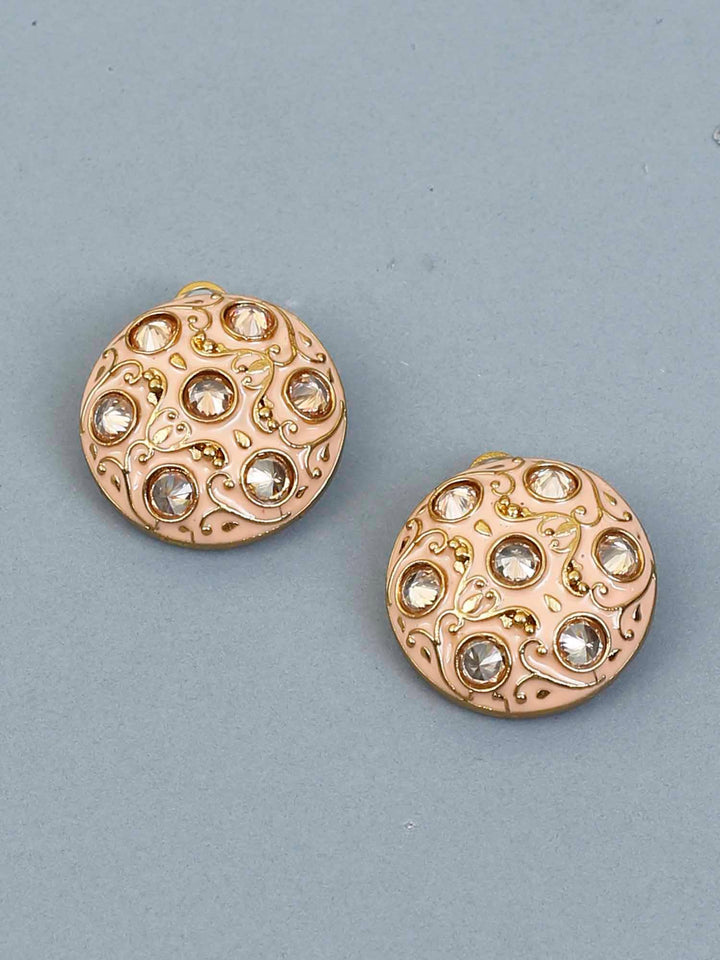 earrings - Bling Bag Peach Astra Designer Studs