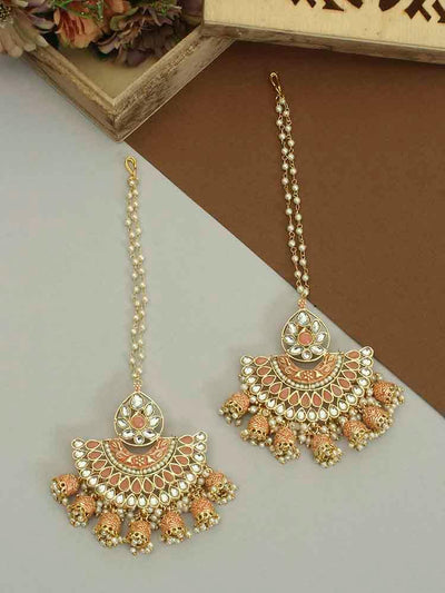 earrings - Bling Bag Peach Gandira Chaandbali Sahara Earrings
