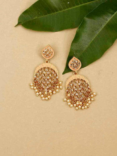 earrings - Bling Bag Peach Ishika Dangler Earrings