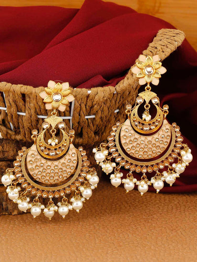 earrings - Bling Bag Peach Jalsa Designer Earrings