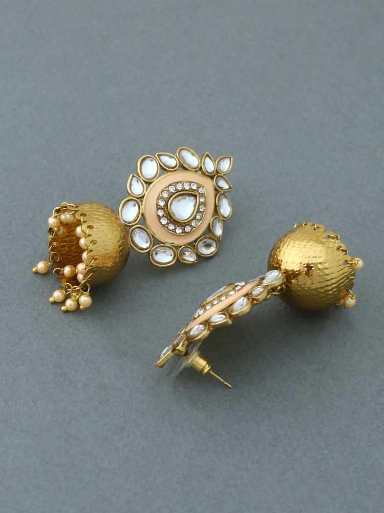 Peach Wardha Jhumkis - Bling Bag