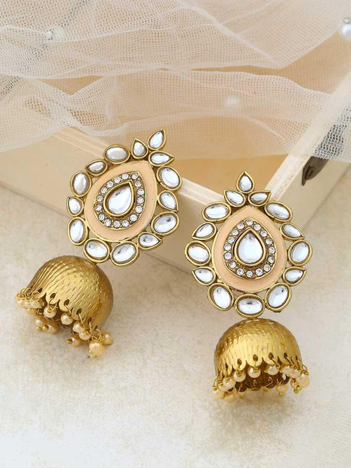 Peach Wardha Jhumkis - Bling Bag