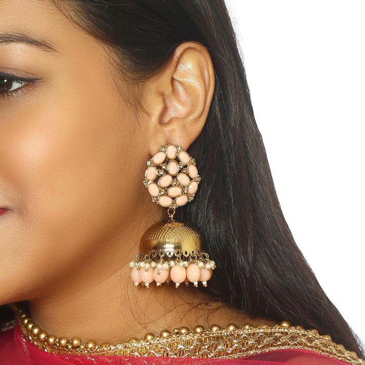 earrings - Bling Bag Peach Bubble Designer Earrings