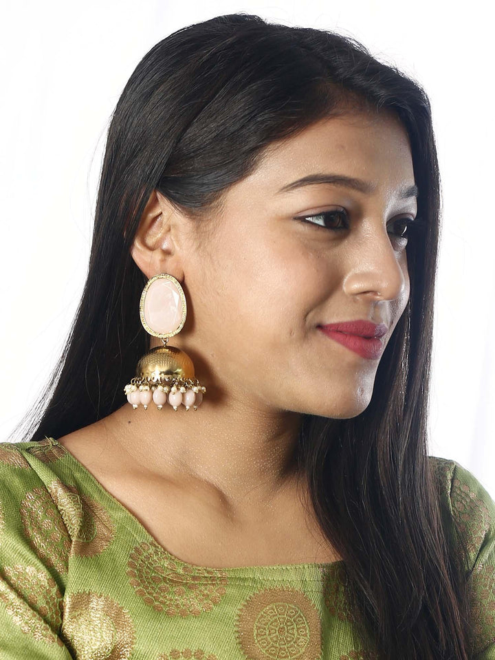 earrings - Bling Bag Crepe Magna Shesha Designer Jhumkis