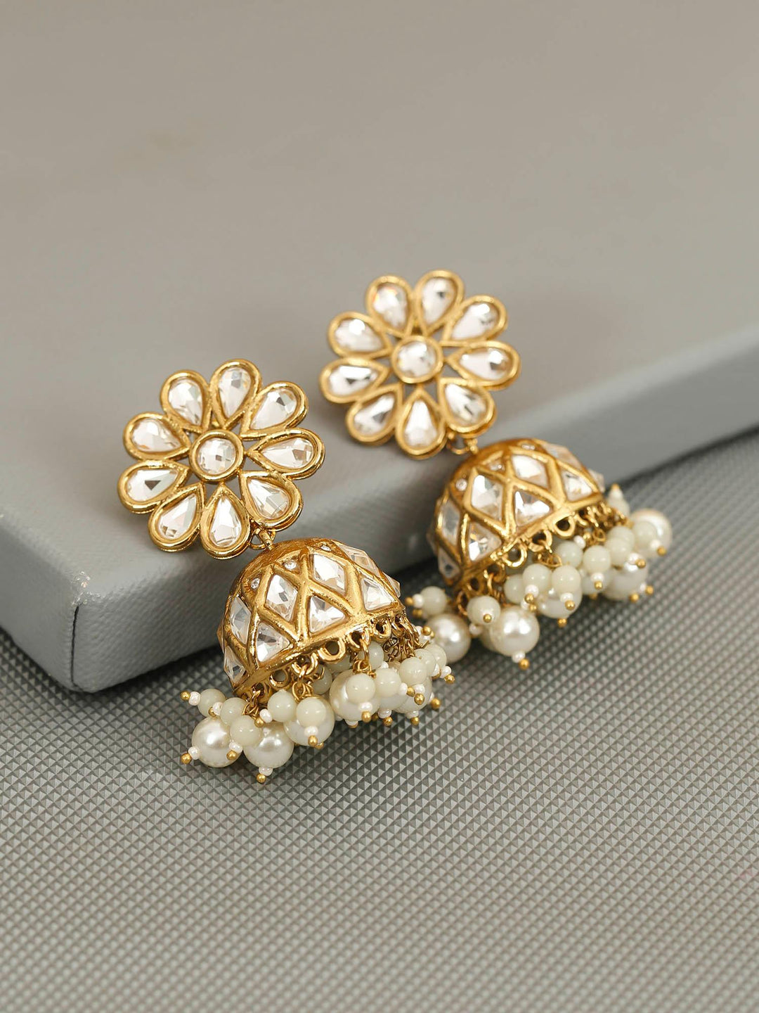 earrings - Bling Bag Ivory Jayrani Designer Jhumkis