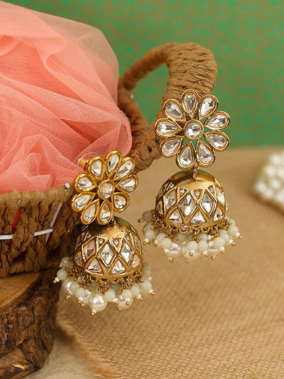earrings - Bling Bag Ivory Jayrani Designer Jhumkis
