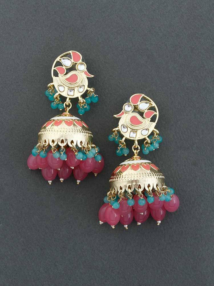 Pink Trishla Jhumkis - Bling Bag