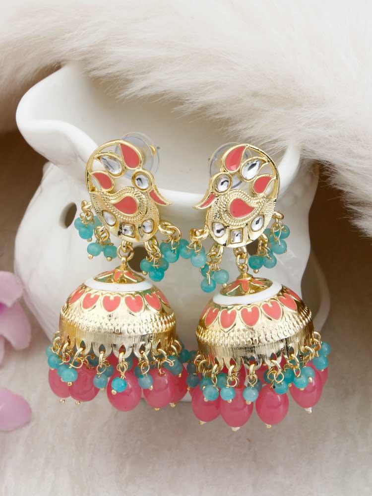 Pink Trishla Jhumkis - Bling Bag