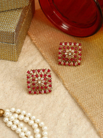 earrings - Bling Bag Rani Daliha Sqaure Studs