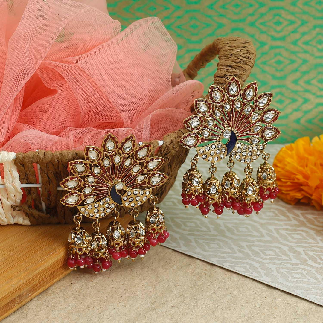 earrings - Bling Bag Ruby Mayur Designer Earrings