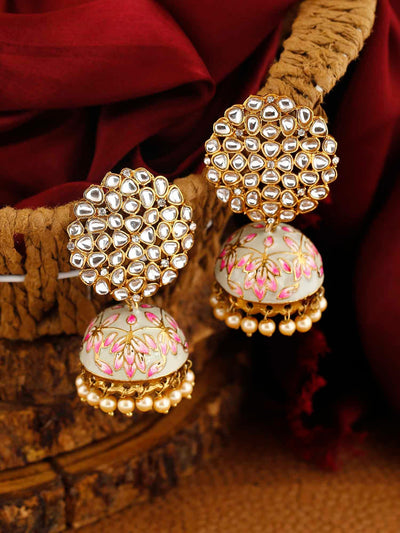 earrings - Bling Bag Smoke Subhi Designer Jhumkis
