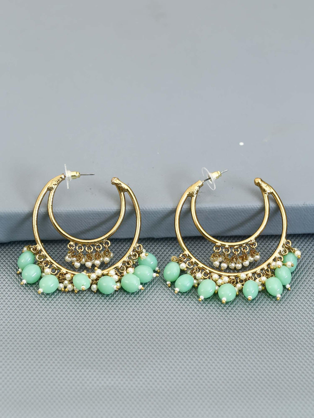 earrings - Bling Bag Mint Warhi Designer Hoops