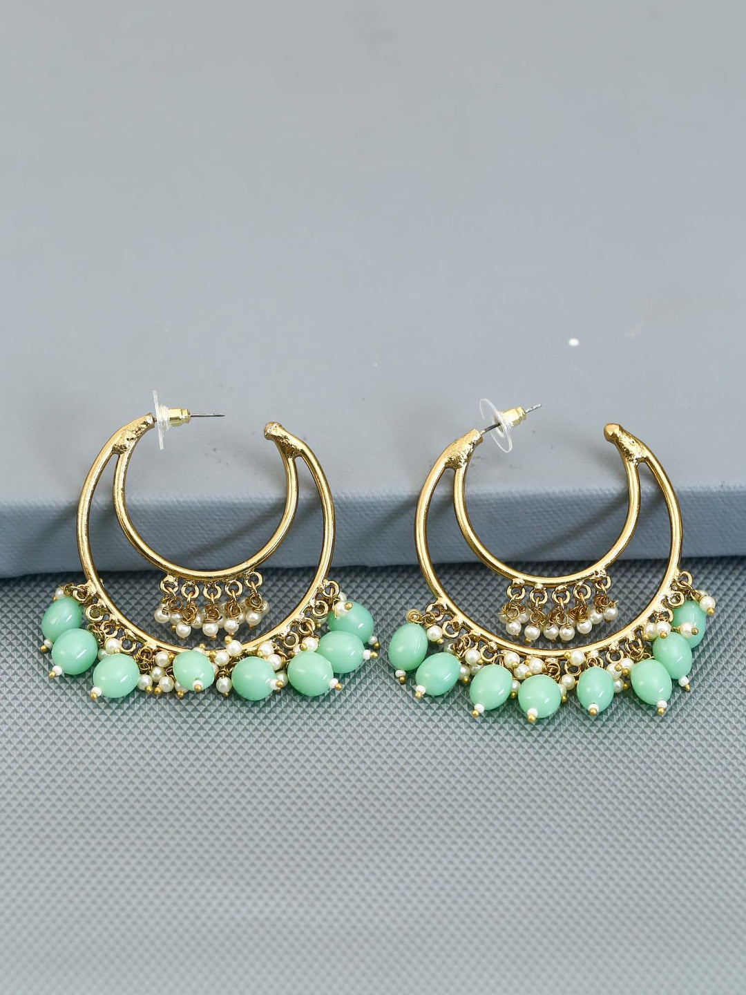 earrings - Bling Bag Mint Warhi Designer Hoops