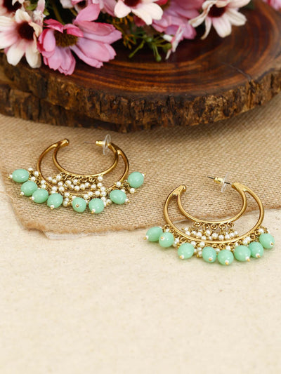 earrings - Bling Bag Mint Warhi Designer Hoops