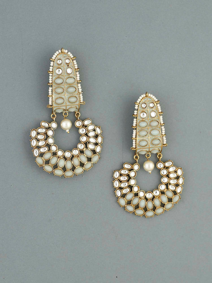 earrings - Bling Bag Smoke Daljit Designer Chandbali Earrings