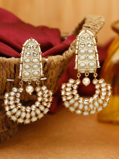 earrings - Bling Bag Smoke Daljit Designer Chandbali Earrings